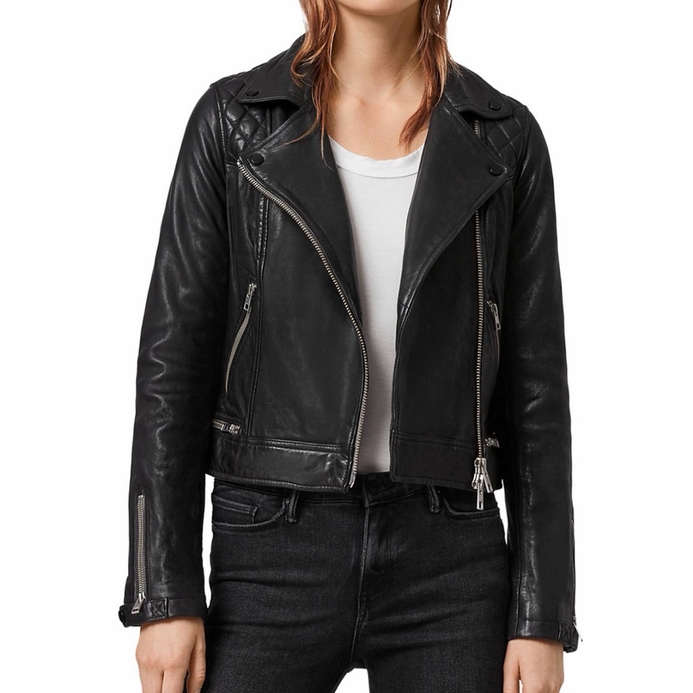 All Saints Conroy Leather Moto Jacket
